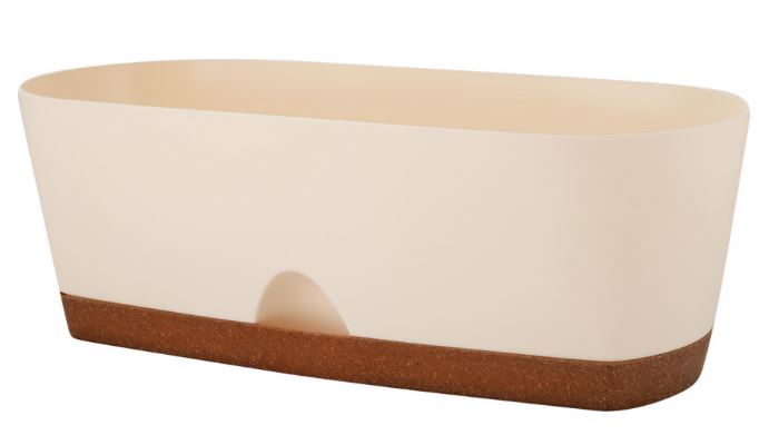 Ящик балконный InGreen WOOD,40см,сливочный/бук